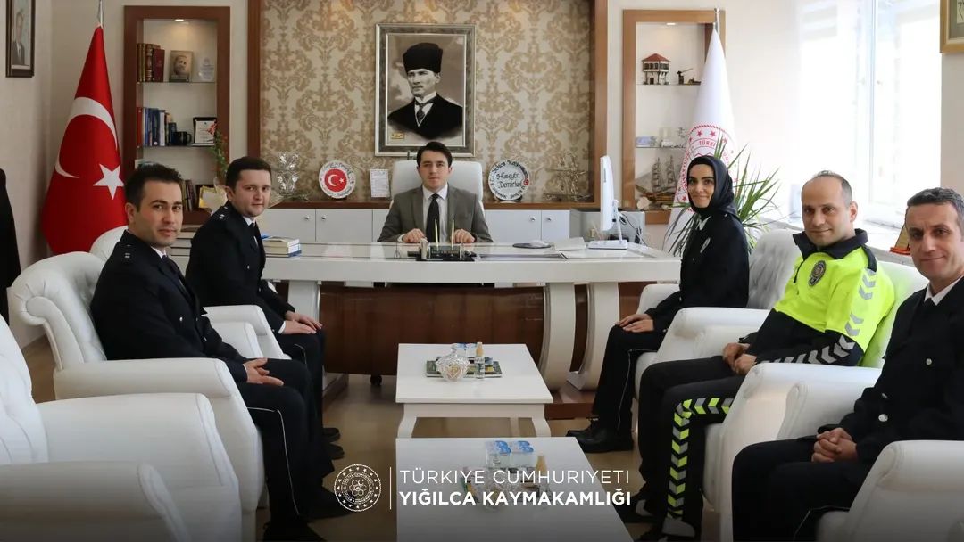 Kaymakamımız Sayın Hüseyin DEMİRKOL, Polis Haftası Dolayısıyla Emniyet Personelini Kabul Etti